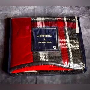 Cremieux Mckenzie One STANDARD SHAM Red White Blue Plaid RARE!! NWT